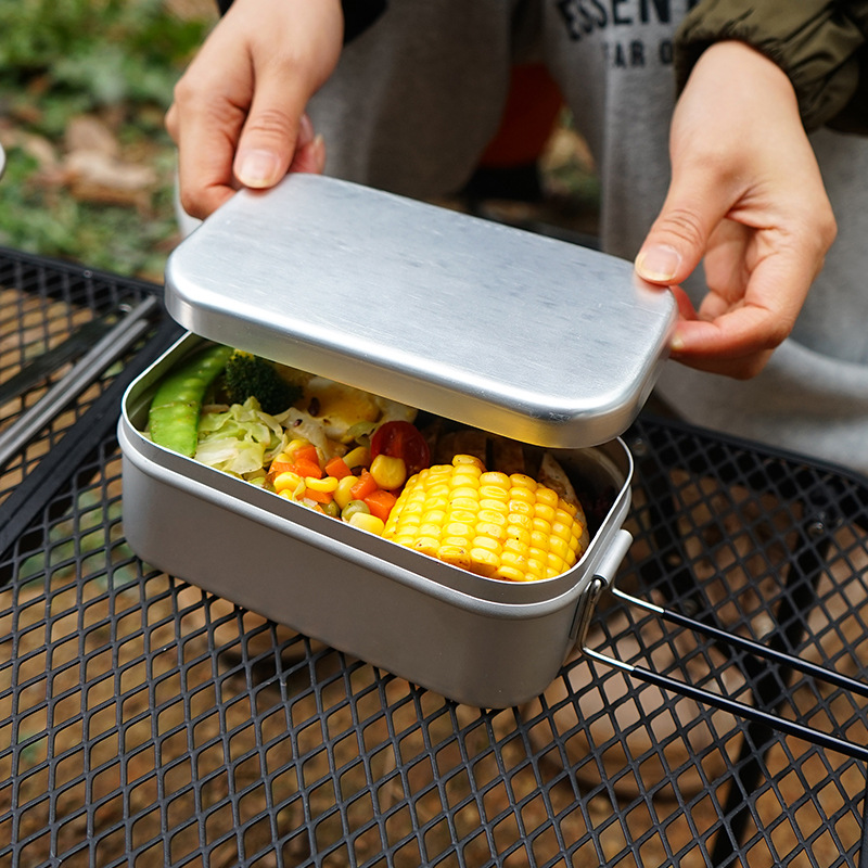 Camping Lunch Box Steaming Rac - Food Storage Aluminum Containers บทวิจารณ์และราคา