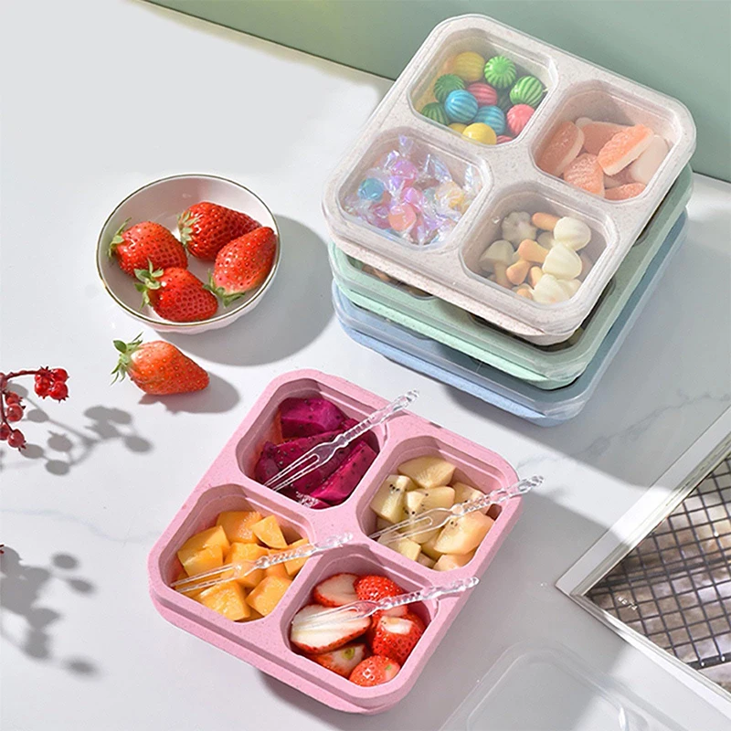 4 Grids Food Storage Box Porta - Food Storage Vegetables บทวิจารณ์และราคา