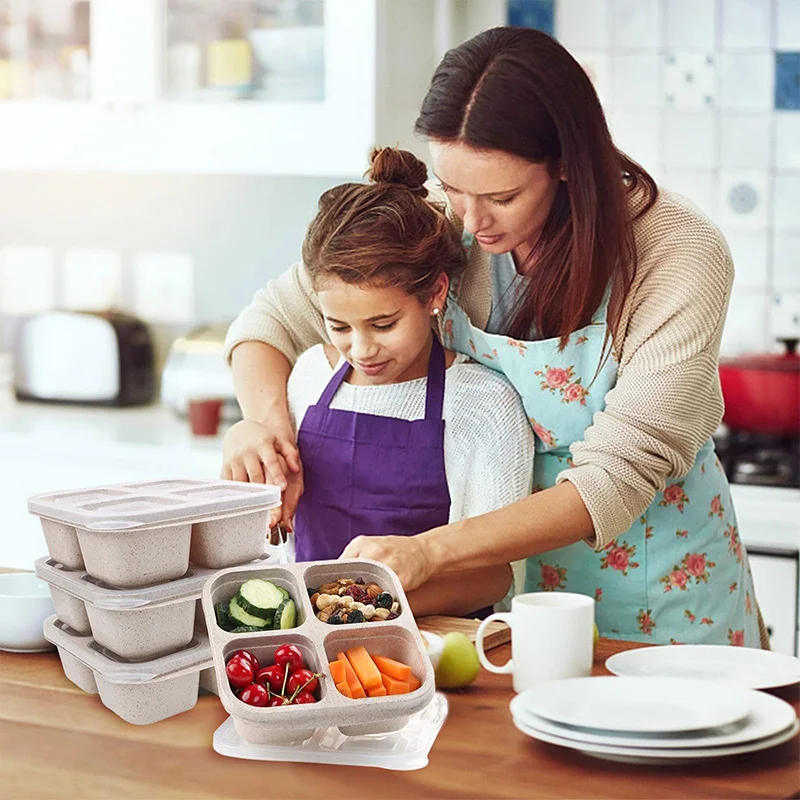 4 Grids Food Storage Box Porta - Food Storage Vegetables บทวิจารณ์และราคา