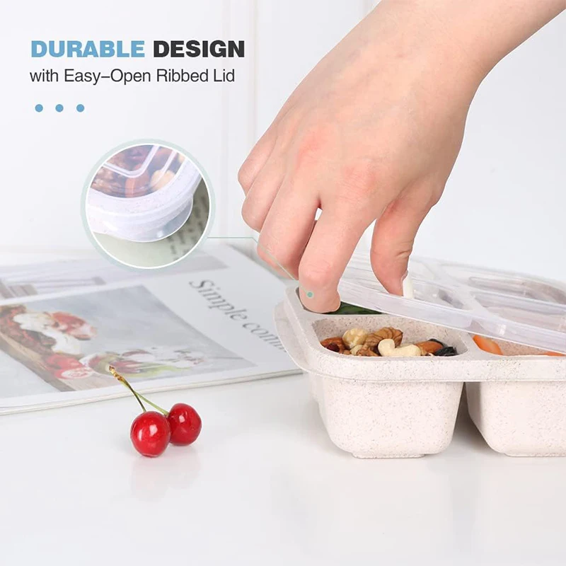 4 Grids Food Storage Box Porta - Food Storage Vegetables บทวิจารณ์และราคา