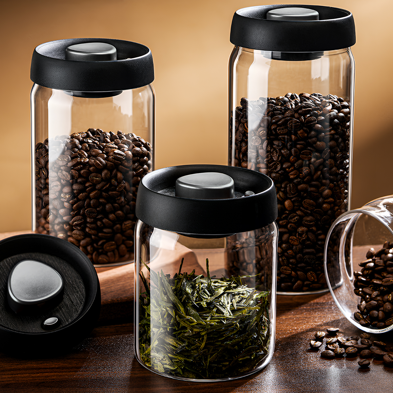 OANKR Vacuum Coffee Canister 5 - Food Storage Containers Glass บทวิจารณ์และราคา