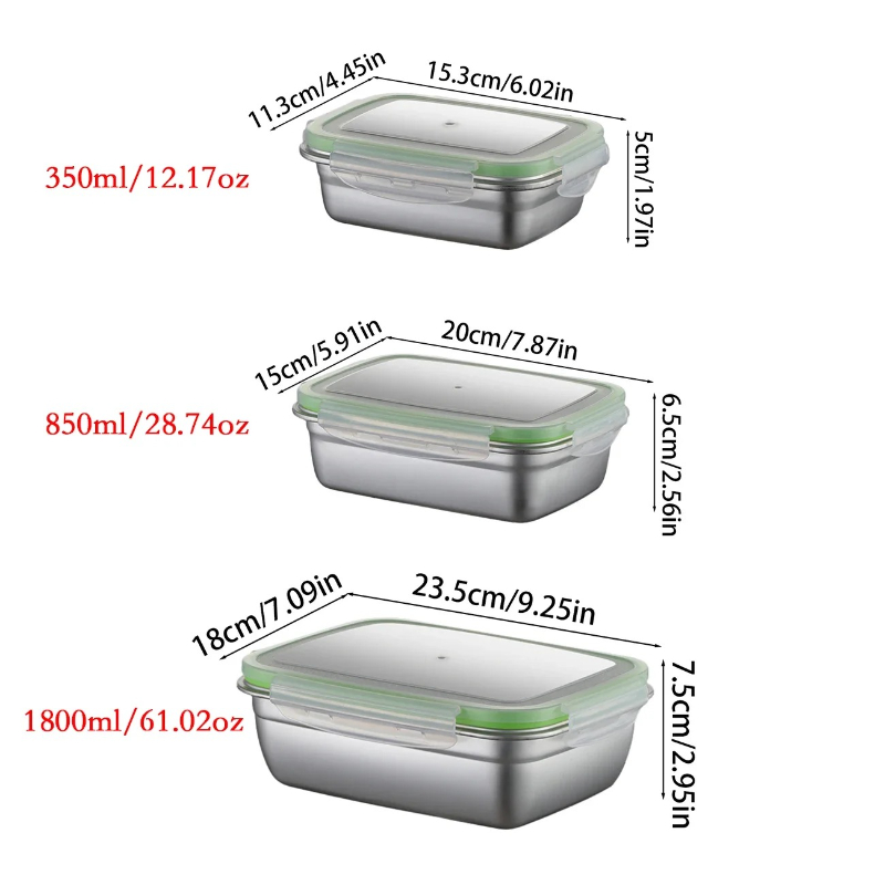 304 Stainless Steel Lunch Box  - Food Storage Underground บทวิจารณ์และราคา