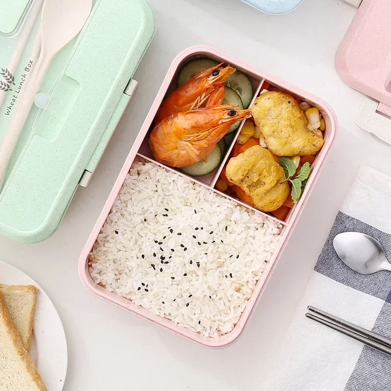 Microwave Lunch Box Wheat Stra - Food Storage With Scoop บทวิจารณ์และราคา
