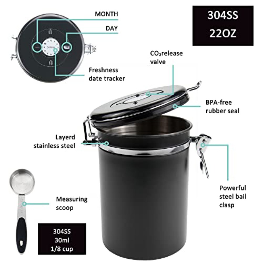 x 2pack 22oz Airtight Stainles - Food Storage With Scoop บทวิจารณ์และราคา