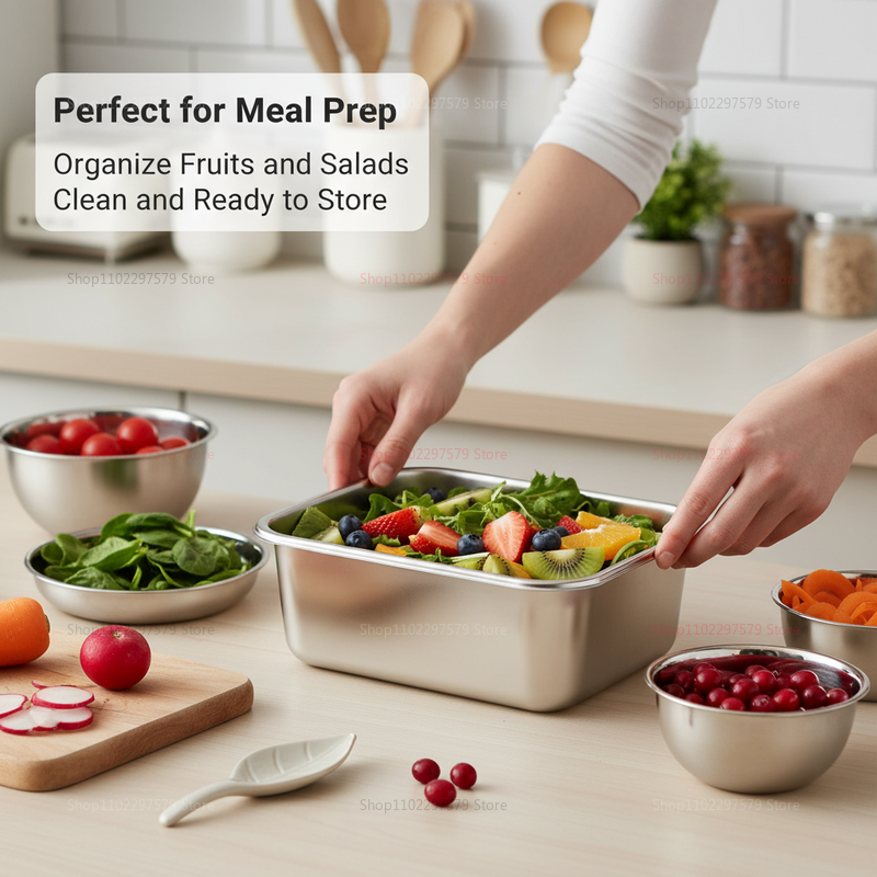 Plate Stainless Steel Food Con - Food Storage Bowls บทวิจารณ์และราคา