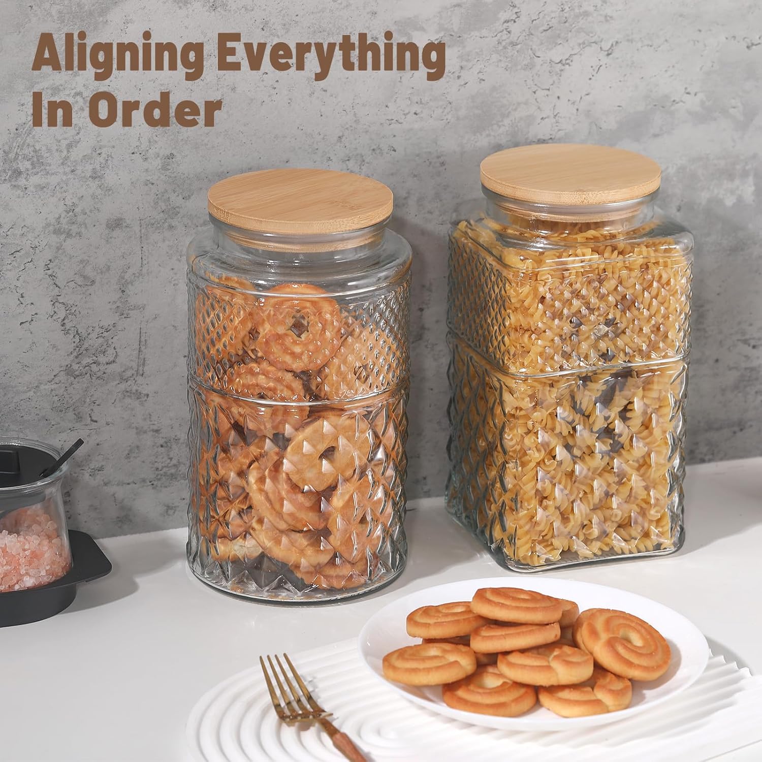 0.7Gallon/2600ml Glass Cookie  - Food Storage Containers Glass บทวิจารณ์และราคา