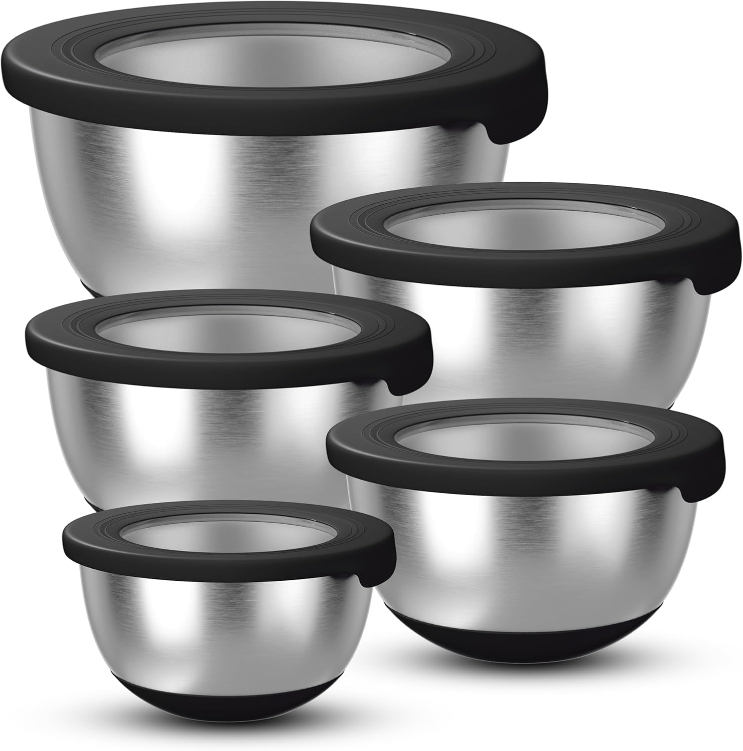 Stainless Steel Mixing Bowls w - Food Storage Bowls บทวิจารณ์และราคา
