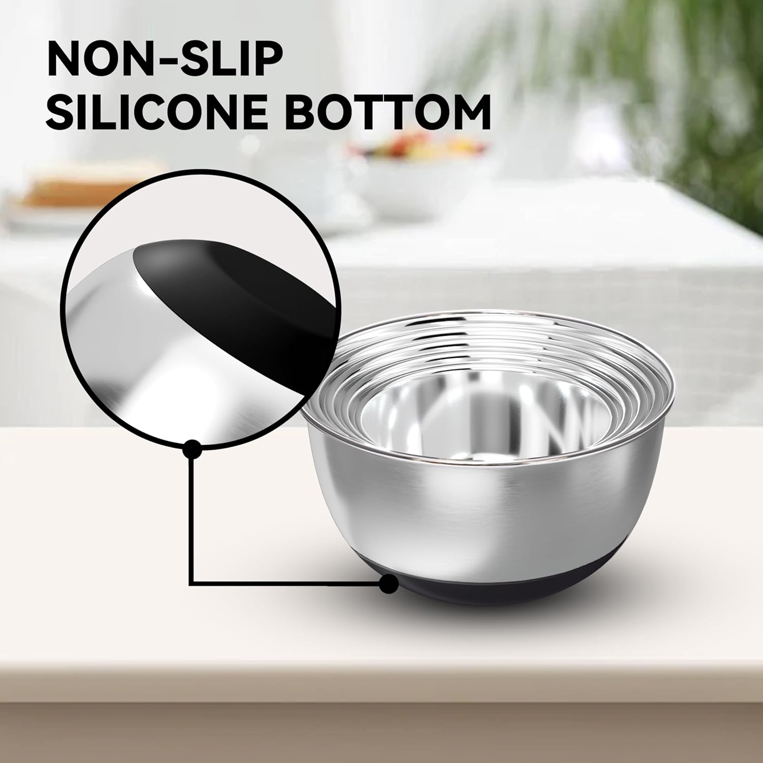 Stainless Steel Mixing Bowls w - Food Storage Bowls บทวิจารณ์และราคา