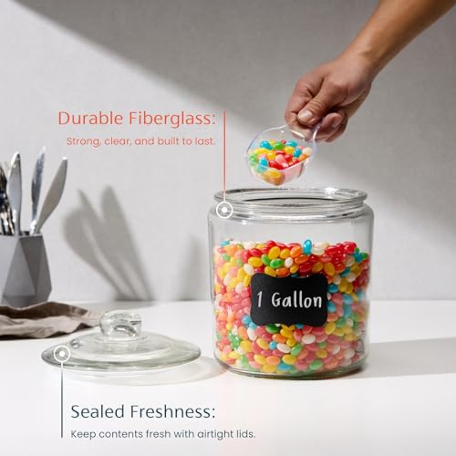 Glass Kitchen Jars Food and Co - Food Storage Containers Glass บทวิจารณ์และราคา