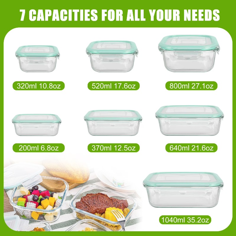Glass Food Storage Containers  - Food Storage Tupperware บทวิจารณ์และราคา