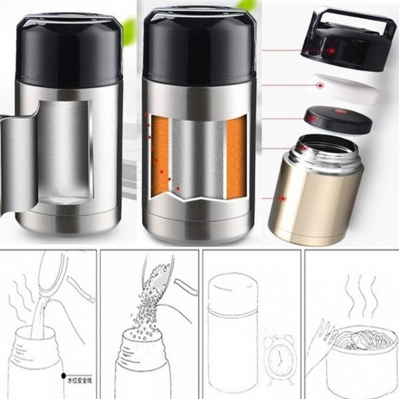 Large Capacity 800ML/1000ML Th - Food Storage Thermos บทวิจารณ์และราคา