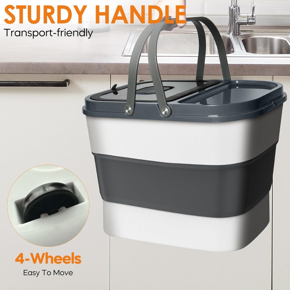 35lbs Collapsible Dog Food Con - Food Storage With Scoop บทวิจารณ์และราคา