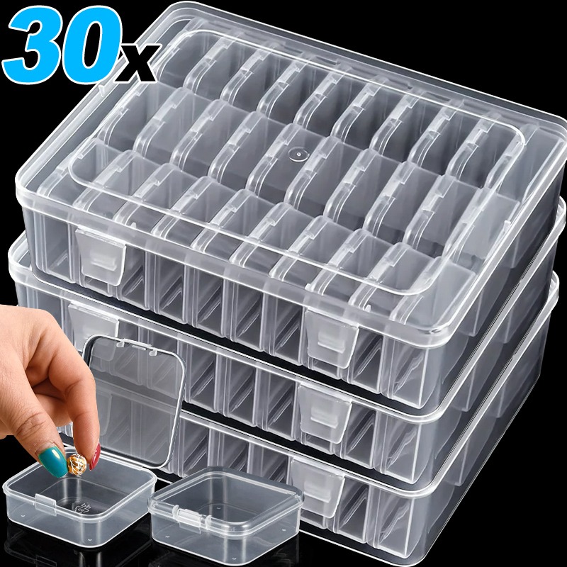 30/14x Clear Rhinestone Boxes  - Food Storage Tupperware บทวิจารณ์และราคา