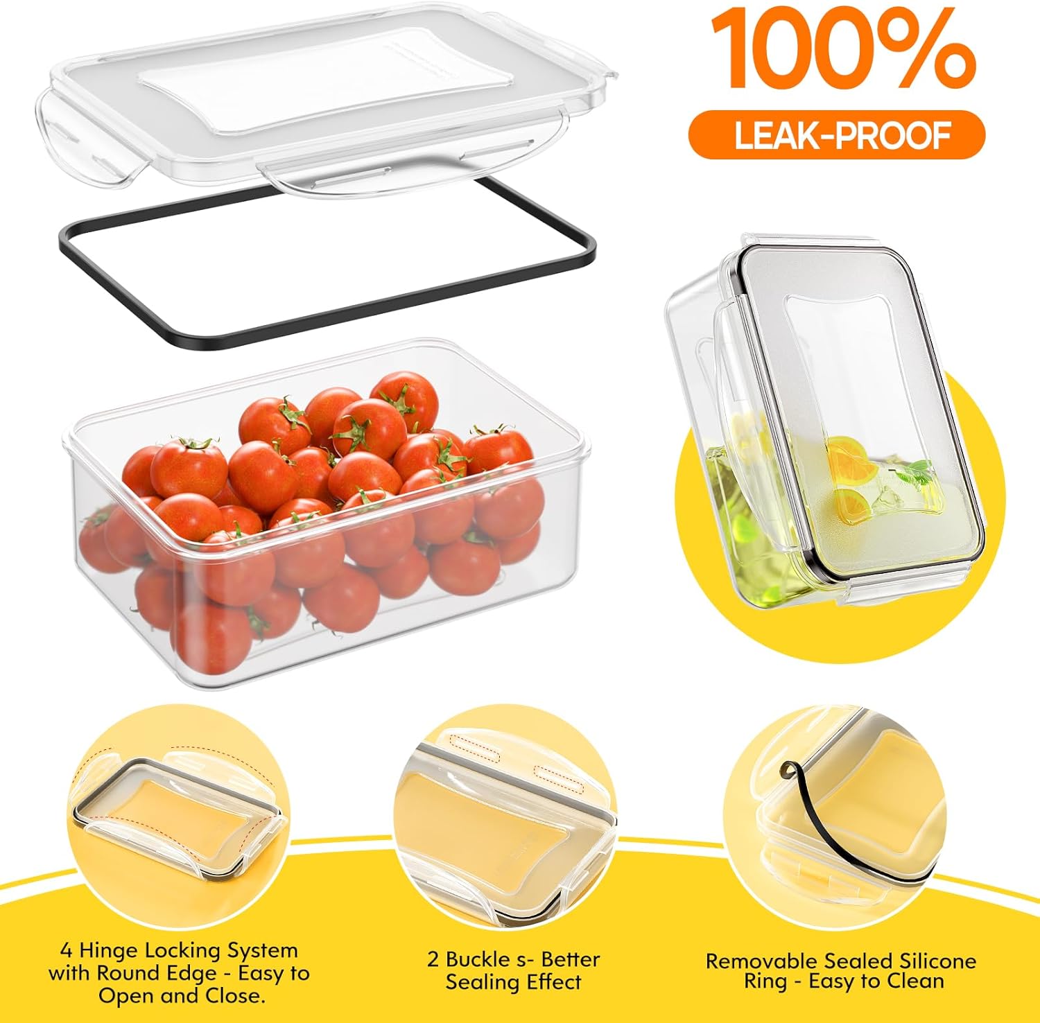 52 PCS Food Storage Containers - Food Storage Meals บทวิจารณ์และราคา