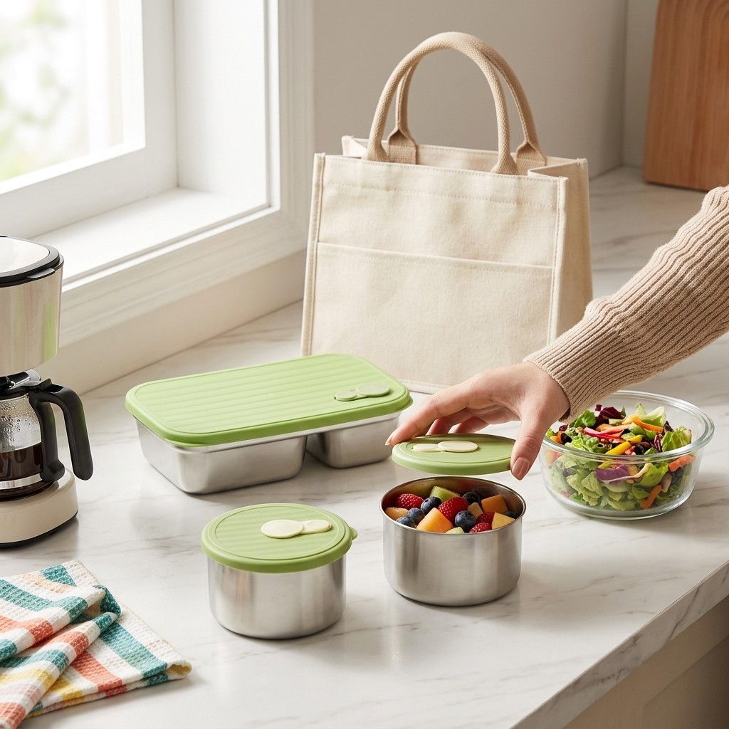 Microwave Safe 304 Stainless S - Food Storage Underground บทวิจารณ์และราคา