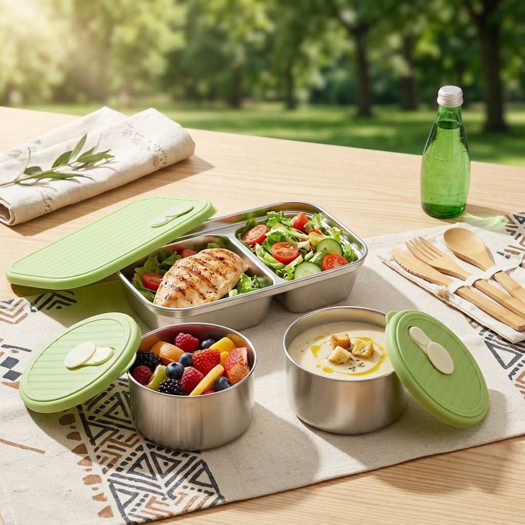 Microwave Safe 304 Stainless S - Food Storage Underground บทวิจารณ์และราคา