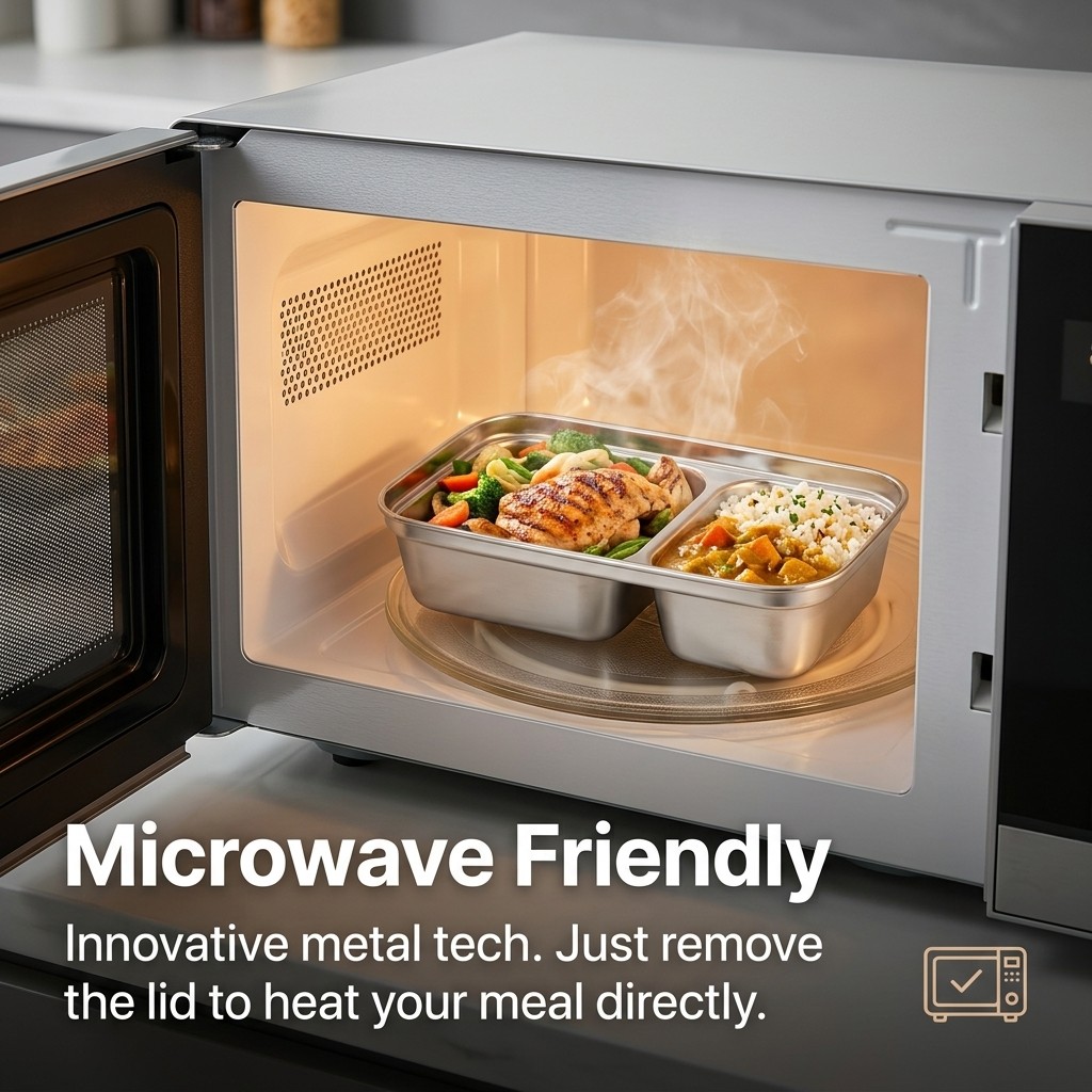 Microwave Safe 304 Stainless S - Food Storage Underground บทวิจารณ์และราคา