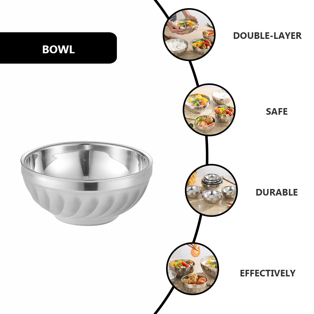 3Pcs Insulated Stainless Steel - Food Storage Bowls บทวิจารณ์และราคา