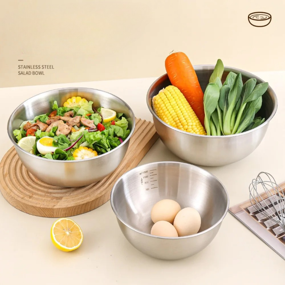 3pcs Stainless Steel Bowl Set  - Food Storage Bowls บทวิจารณ์และราคา