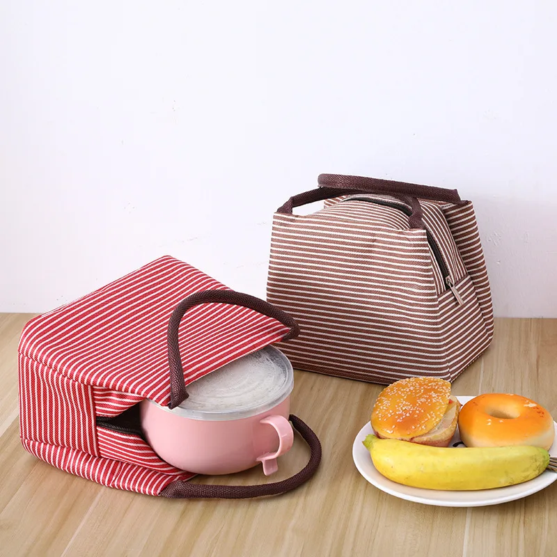 New Stripes Lunch Bag For Wome - Food Storage Thermos บทวิจารณ์และราคา