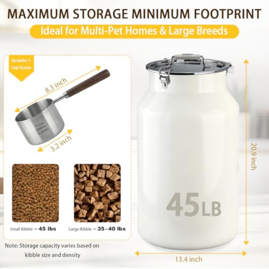 Pet food storage container for - Food Storage With Scoop บทวิจารณ์และราคา