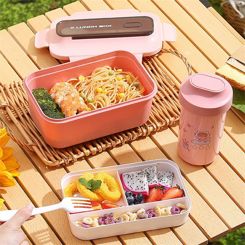 1200/1500ML Lunch Box Portable - Food Storage Tupperware บทวิจารณ์และราคา