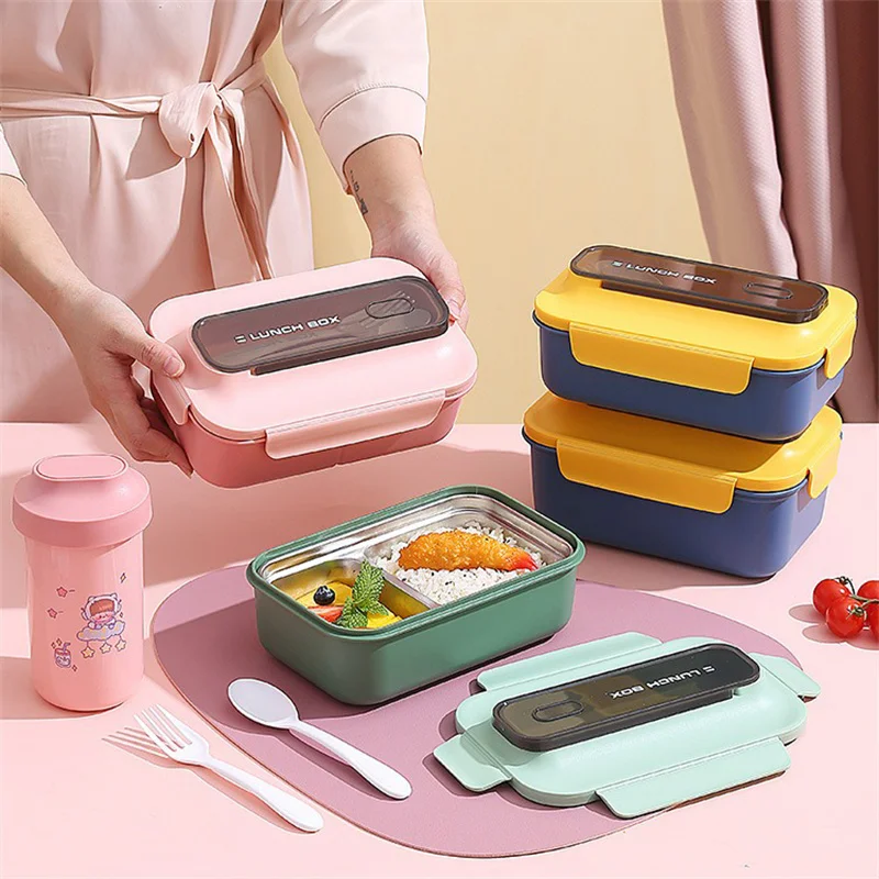 1200/1500ML Lunch Box Portable - Food Storage Tupperware บทวิจารณ์และราคา