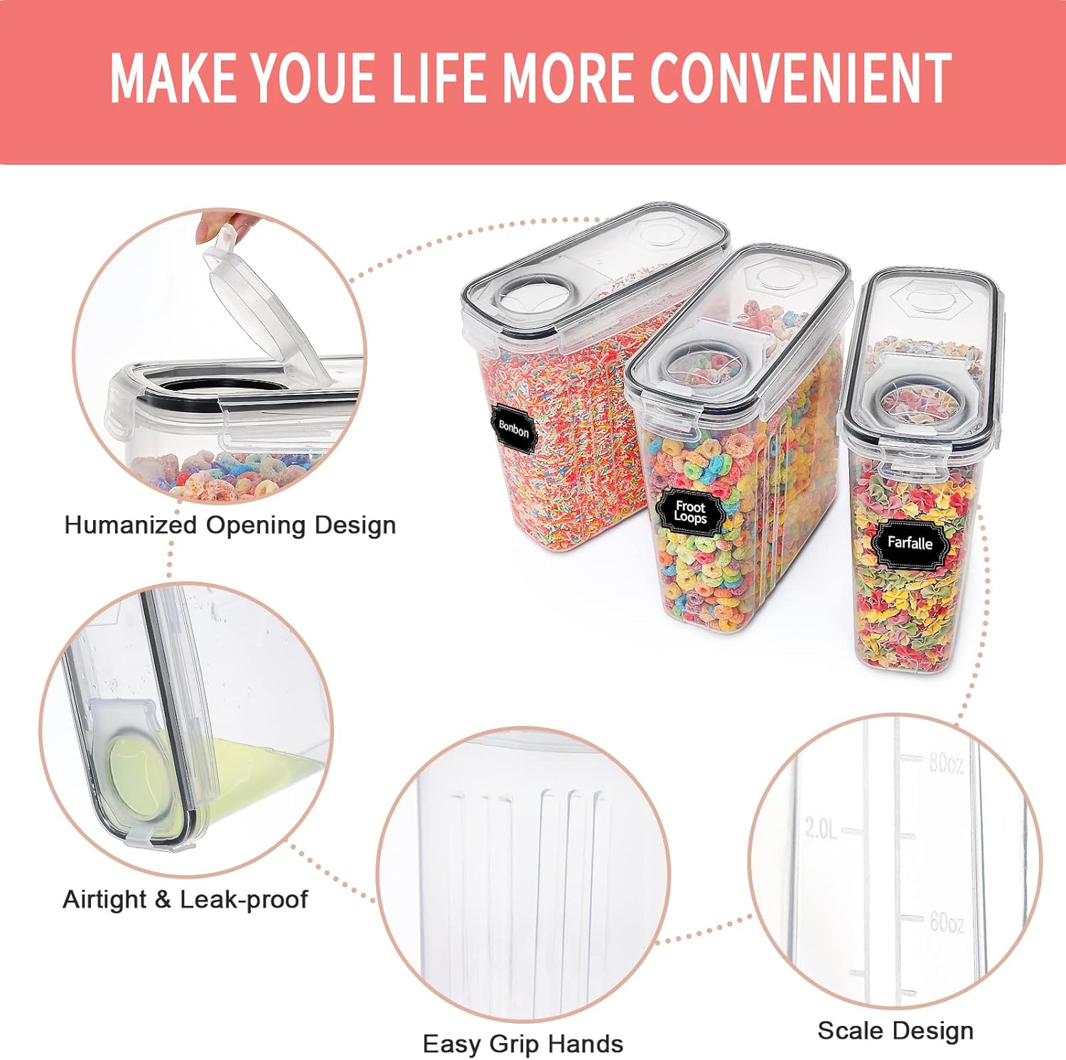 8-Piece Airtight Food Storage  - Food Storage Containers Glass บทวิจารณ์และราคา