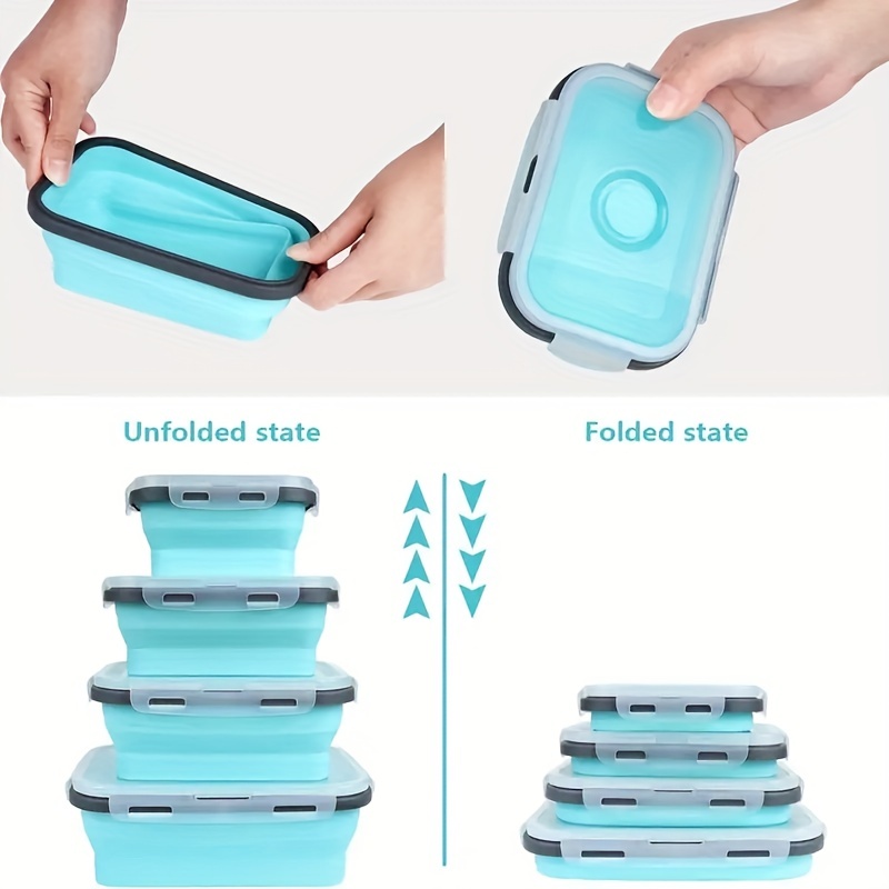 1/4pcs Collapsible Silicone Fo - Food Storage Tupperware บทวิจารณ์และราคา