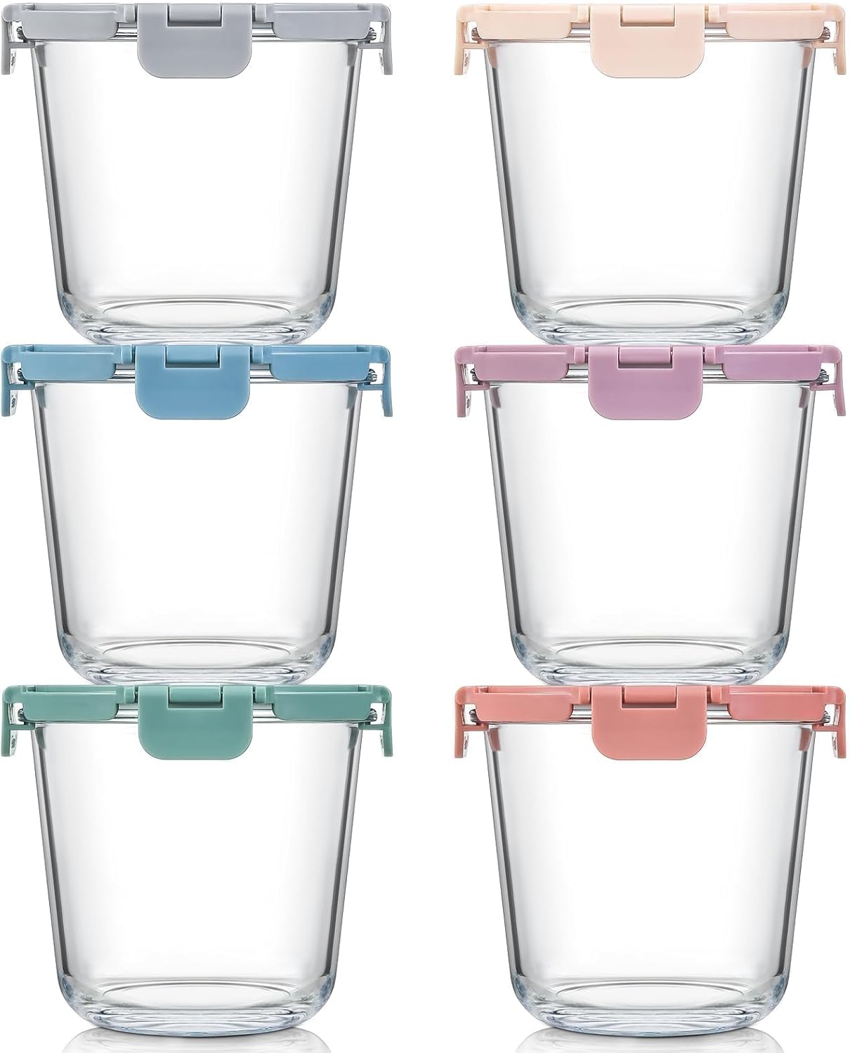 [UPGRADED LID] 6 Sets 3 Cup/24 - Food Storage Containers Glass บทวิจารณ์และราคา