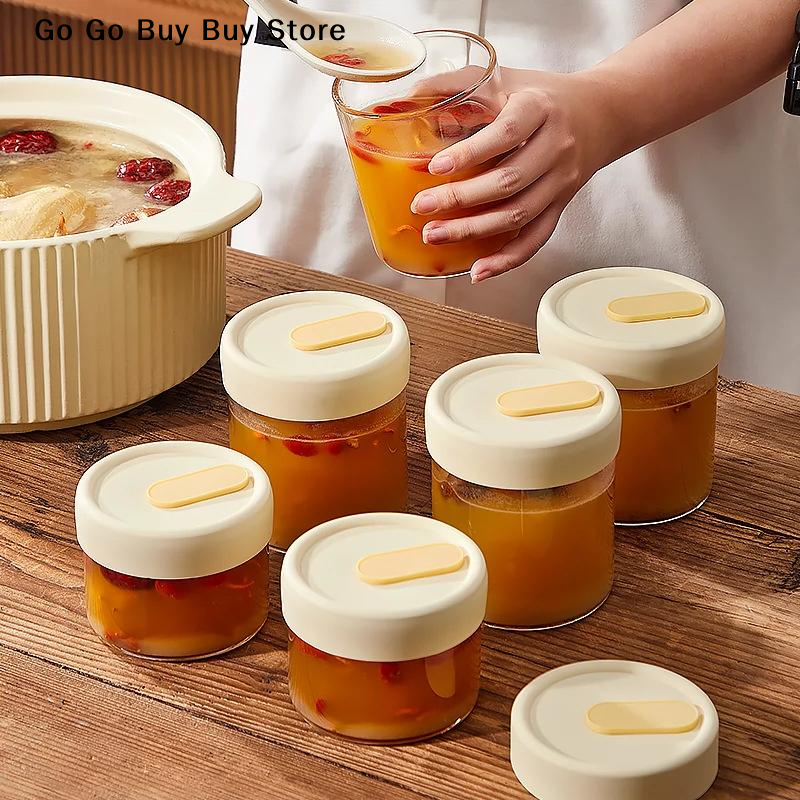 【ST】1Pc 240/400ML Glass Food S - Food Storage Containers Glass บทวิจารณ์และราคา