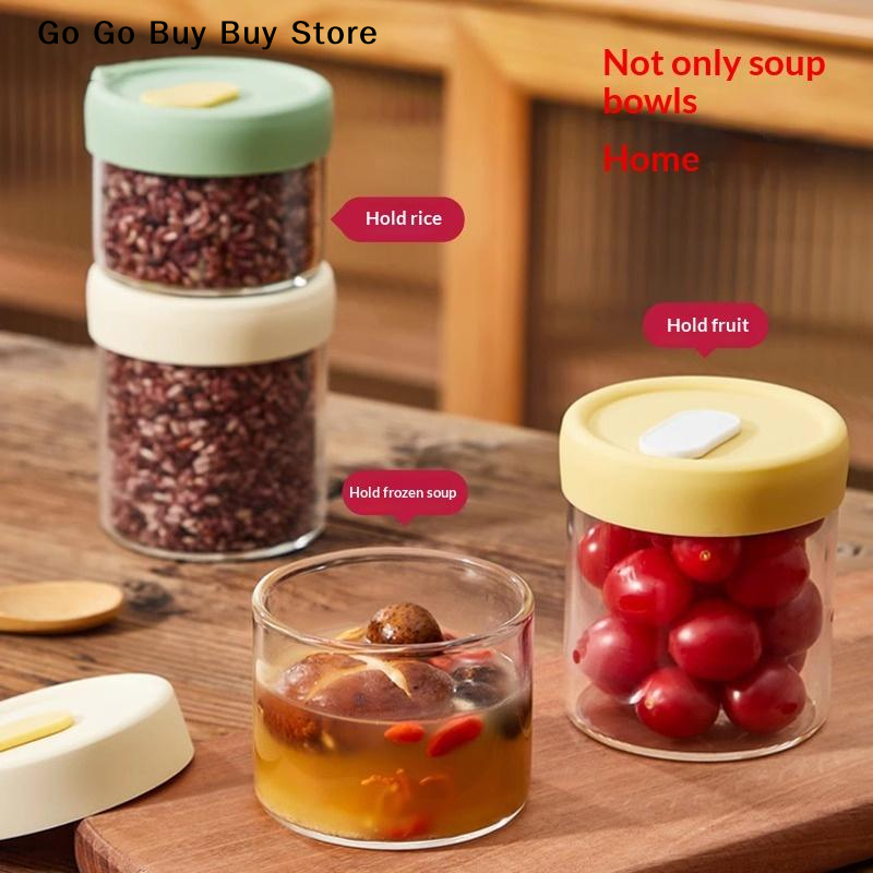 【ST】1Pc 240/400ML Glass Food S - Food Storage Containers Glass บทวิจารณ์และราคา