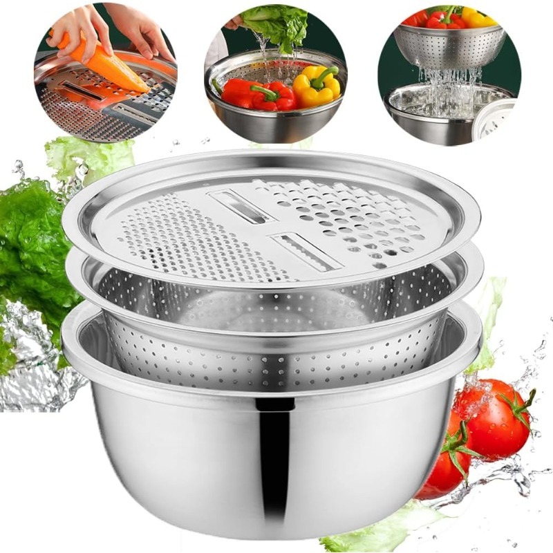 3 in 1 Multifunctional Stainle - Food Storage Vegetables บทวิจารณ์และราคา