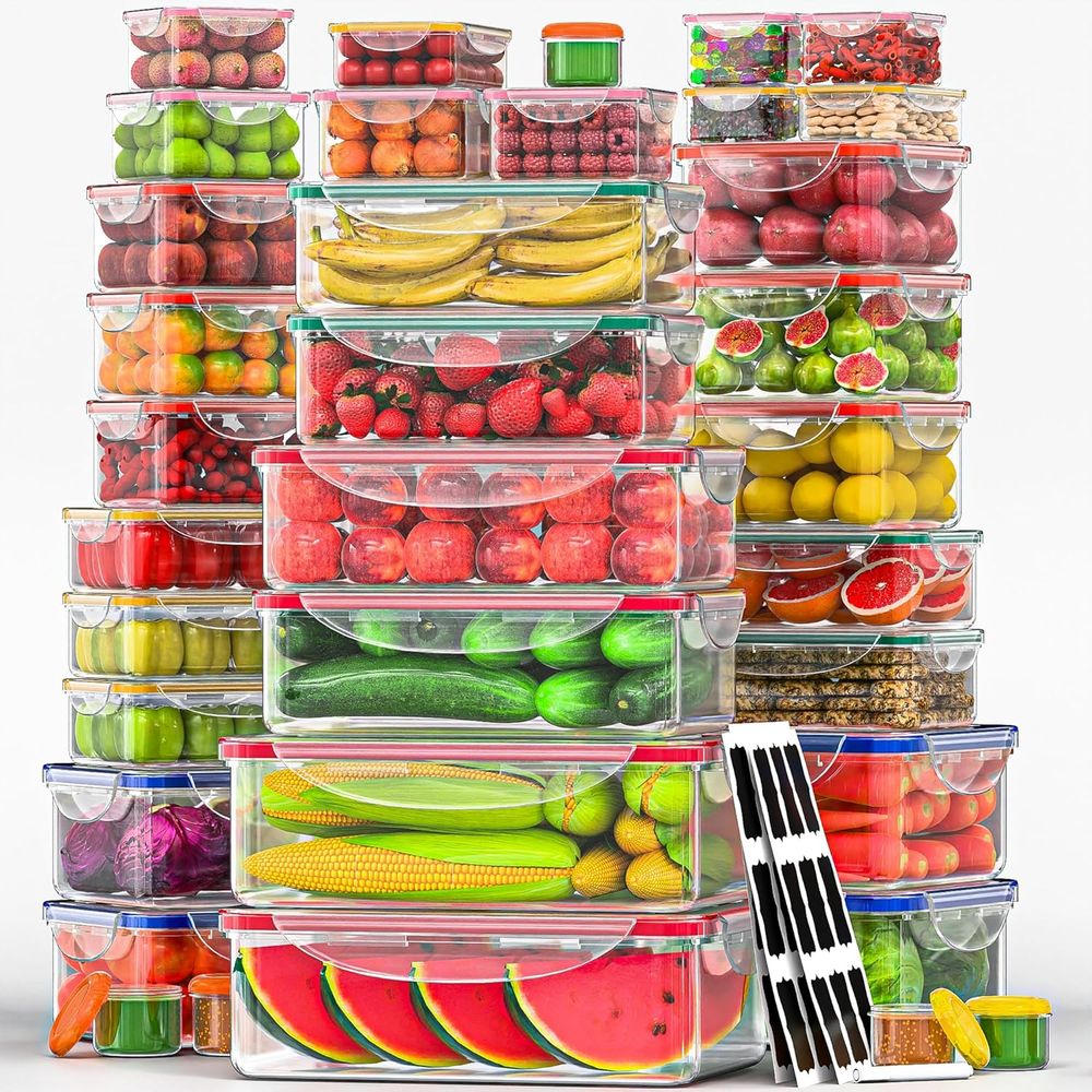 70 Pcs Large Food Storage Cont - Food Storage Box Large บทวิจารณ์และราคา