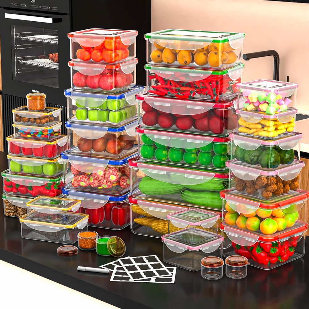 70 Pcs Large Food Storage Cont - Food Storage Box Large บทวิจารณ์และราคา