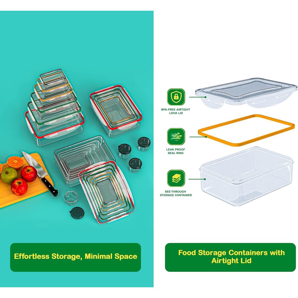 70 Pcs Large Food Storage Cont - Food Storage Box Large บทวิจารณ์และราคา