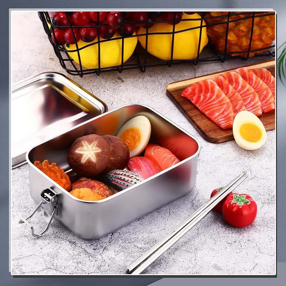 Stainless Steel Bento Box Meta - Food Storage Underground บทวิจารณ์และราคา